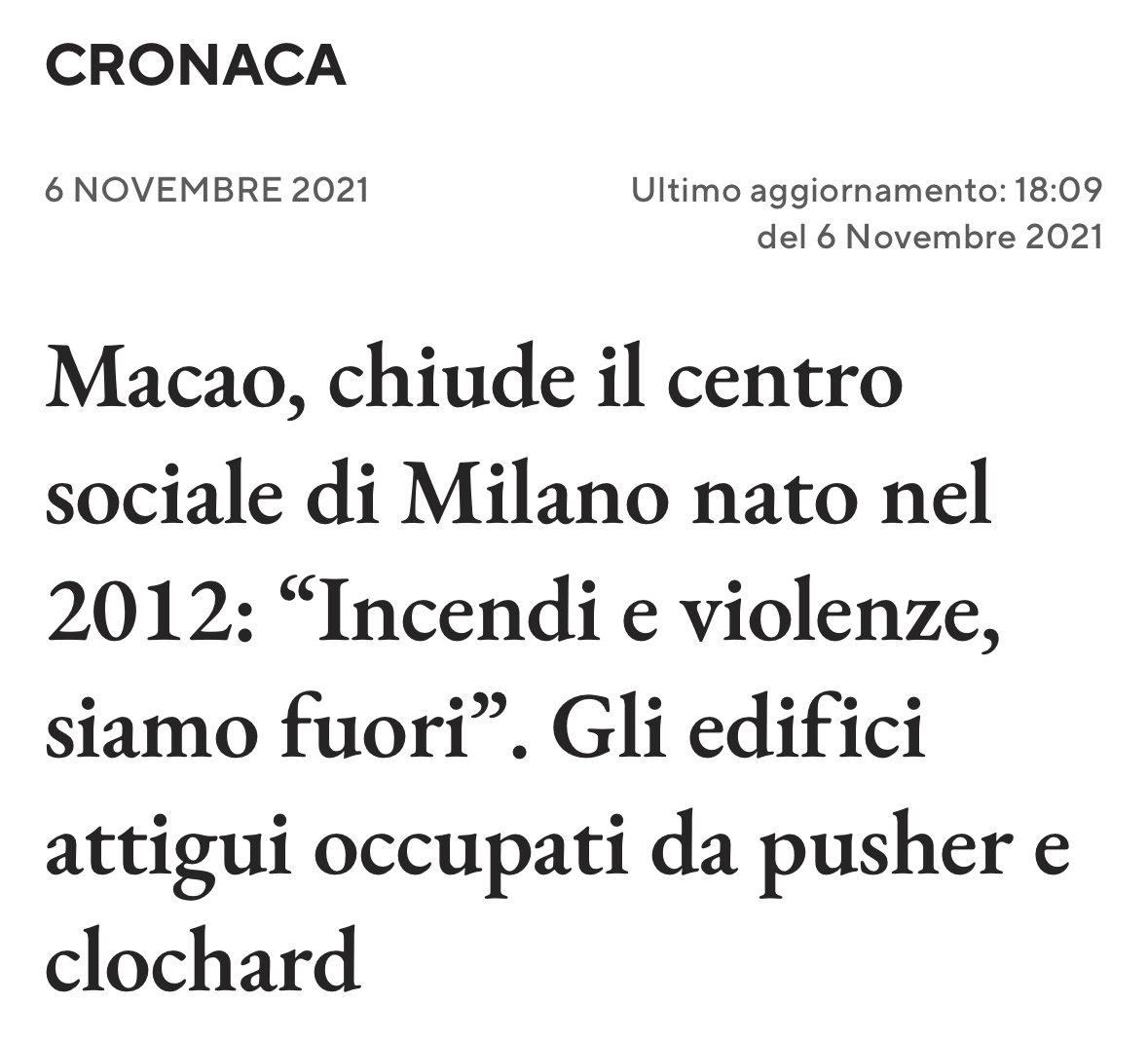 Macao chiude, il centro sociale di Milano nato nel 2012