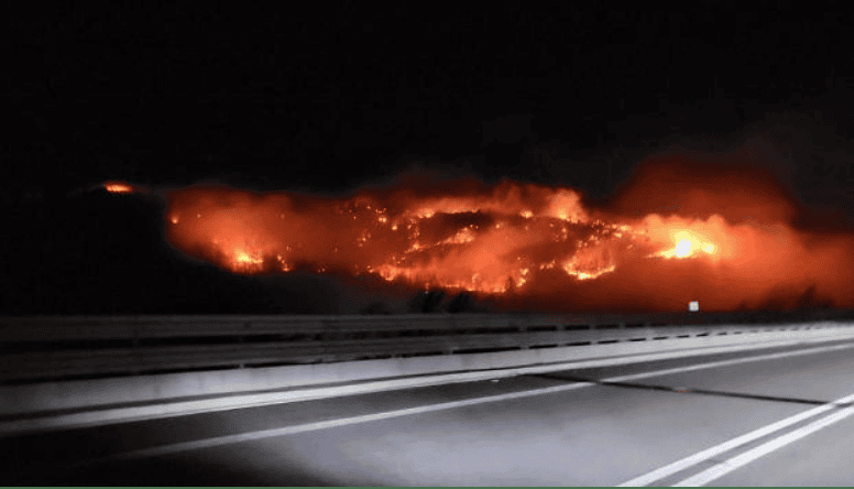 La gravità dell'incendio in località Montecrestese, Piemonte